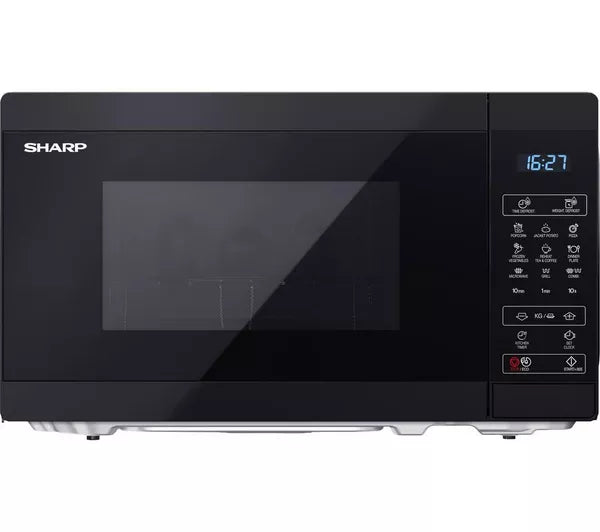 Sharp YC-MG02U-B 20L 800W Microwave + Grill Black-1