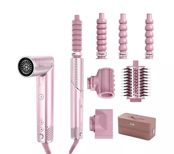 Shark HD850UKPK FlexStyle Next Gen IonCurl Air Styler & Hair Dryer, 5-in-1 - Pink