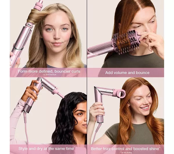 Shark HD850UKPK FlexStyle Next Gen IonCurl Air Styler & Hair Dryer, 5-in-1 - Pink