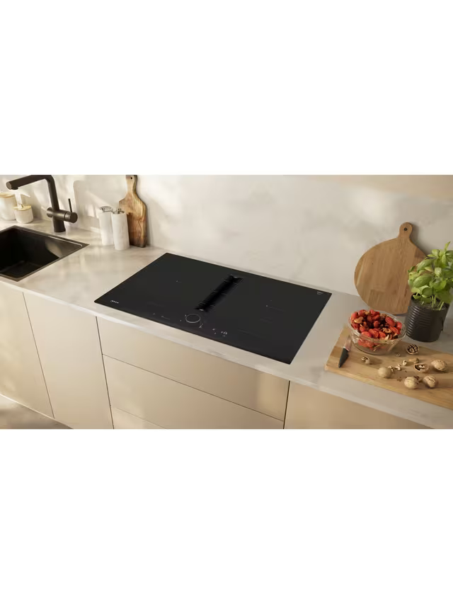 N 90, Induction hob with integrated ventilation system, 80 cm, surface mount without frame