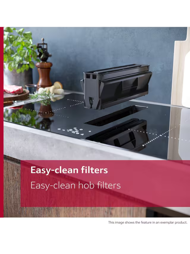 N 90, Induction hob with integrated ventilation system, 80 cm, surface mount without frame-4