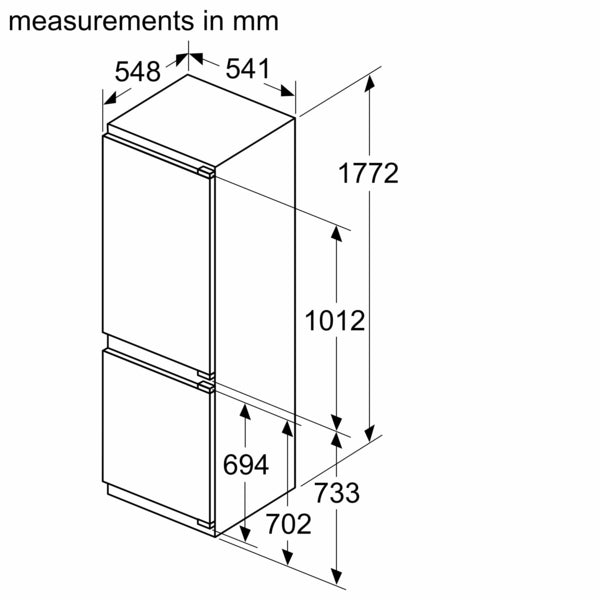 Series 4 Bottom Freezers - NoFrost with Fixed Hinge-13
