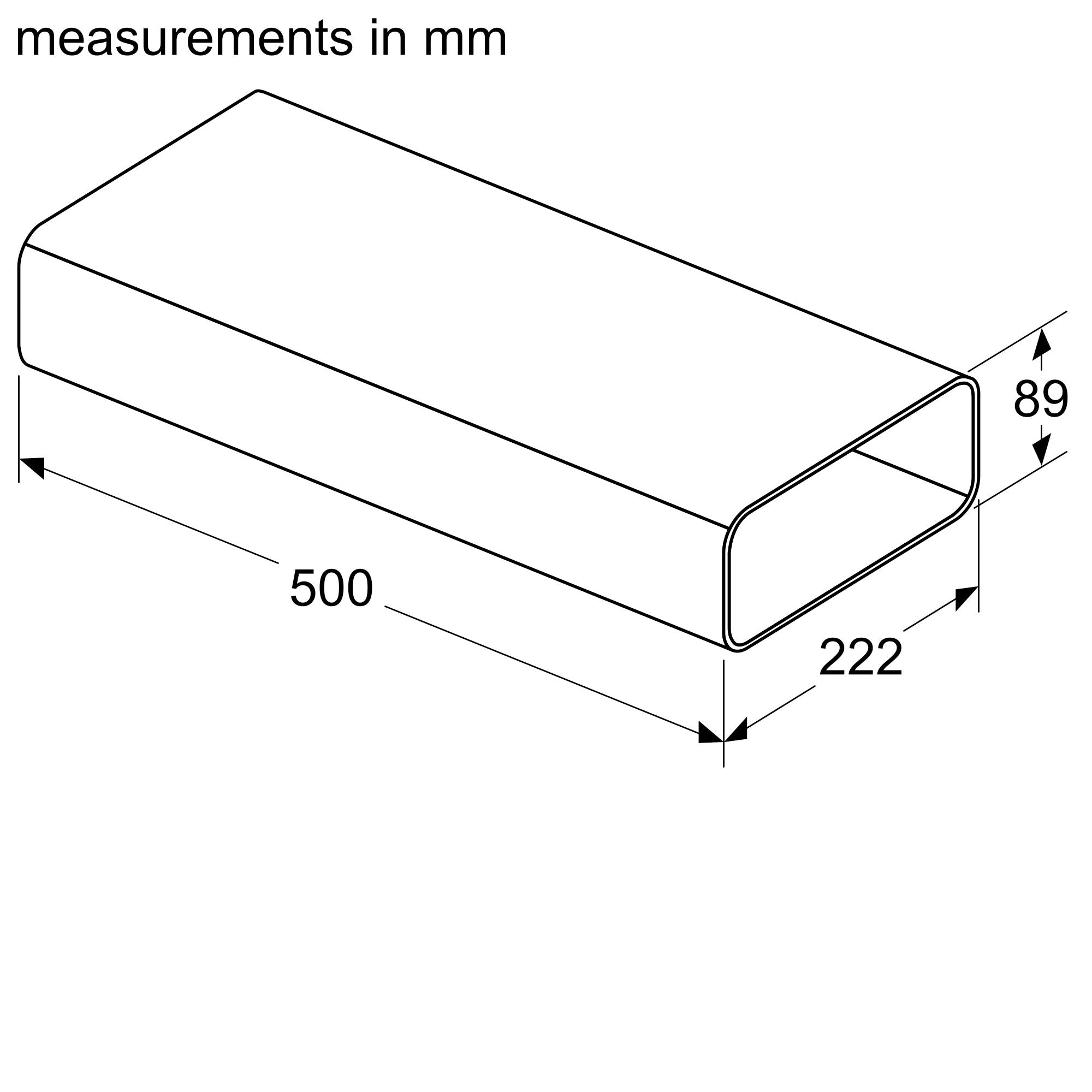 Bosch Accessories for Venting Hobs and Glass Draft - Additional Individual Components for either ducted exhaust or ducted recirculation installation HEZ9VDSM1
