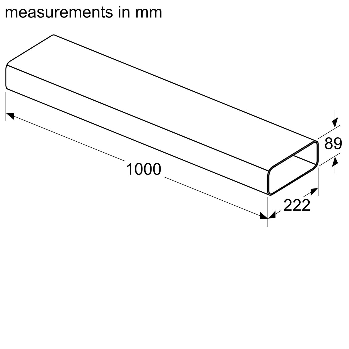 Bosch Accessories for Venting Hobs and Glass Draft - Additional Individual Components for either ducted exhaust or ducted recirculation installation HEZ9VDSM2