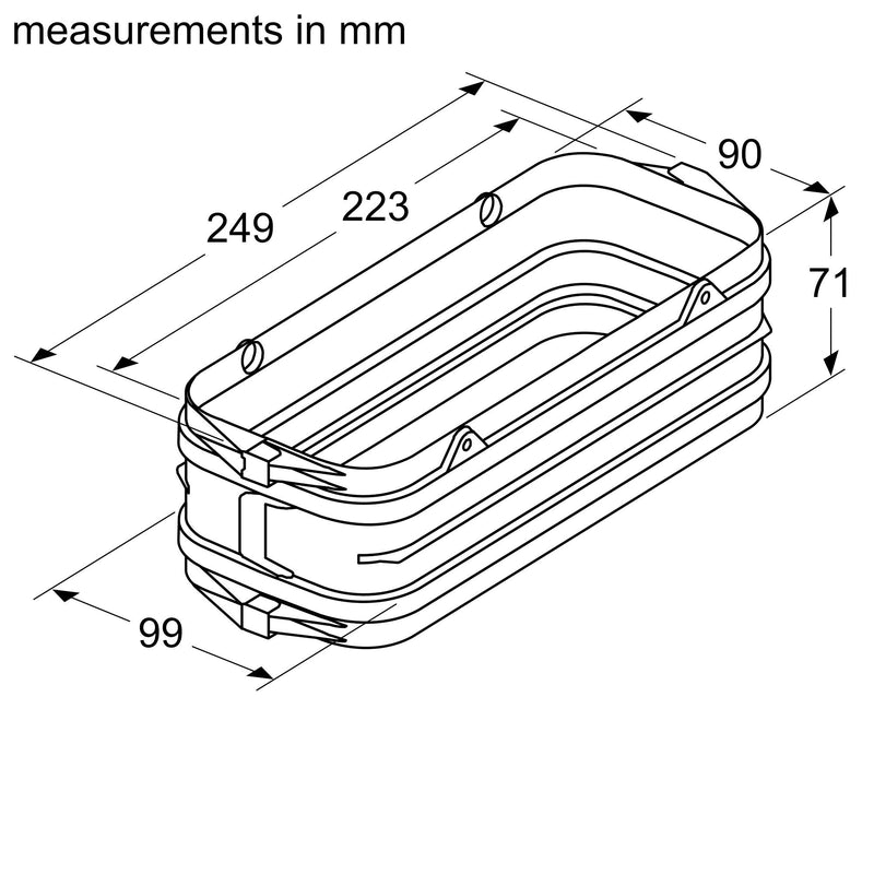 Bosch Accessories for Venting Hobs and Glass Draft - Additional Individual Components for either ducted exhaust or ducted recirculation installation HEZ9VDSS1
