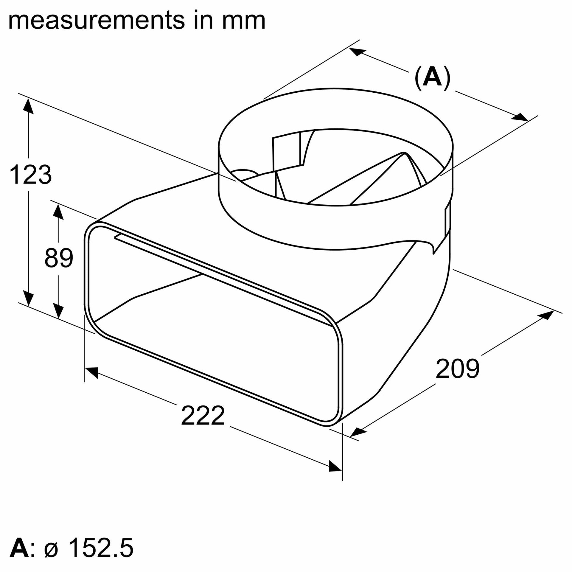 Bosch Accessories for Venting Hobs and Glass Draft - Additional Individual Components for either ducted exhaust or ducted recirculation installation HEZ9VDSI1
