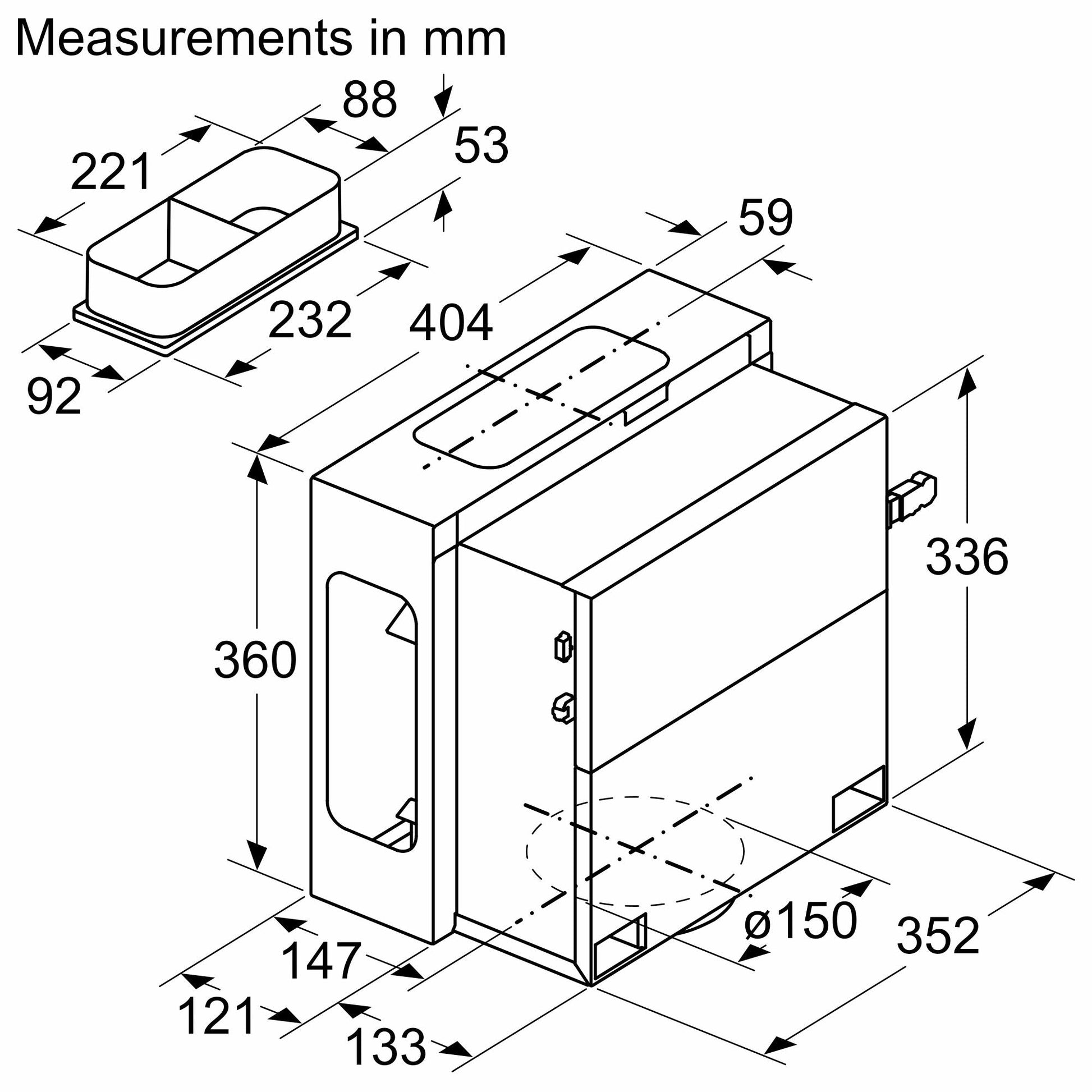 Bosch Optional Accessories for Glass Draft Hoods DSZ1WW1M1