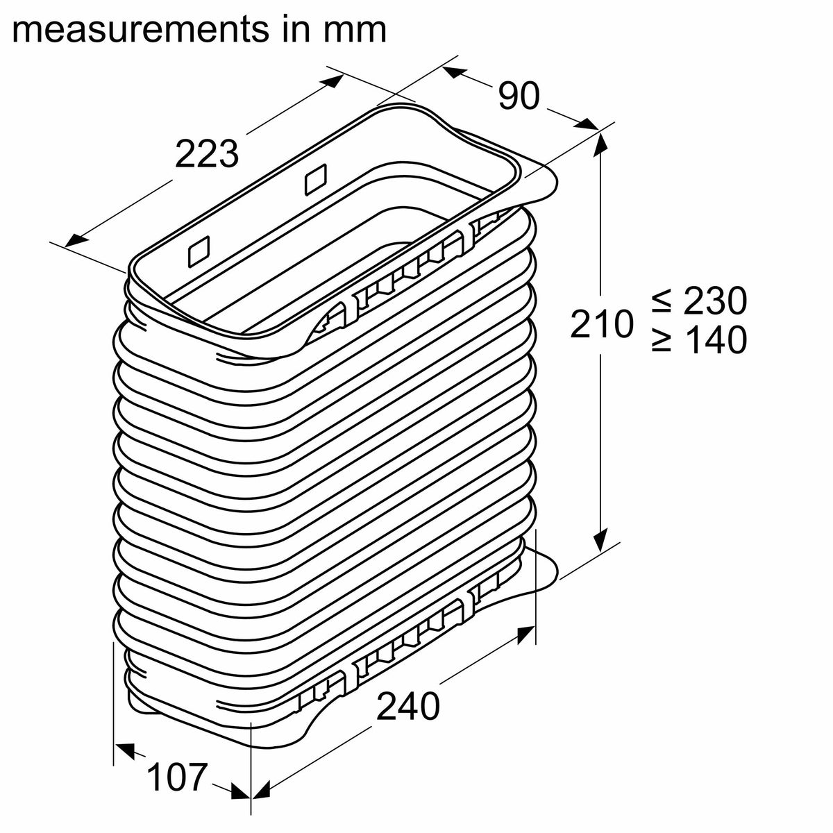 Bosch Accessories for Venting Hobs and Glass Draft - Additional Individual Components for either ducted exhaust or ducted recirculation installation HEZ9VDSS2