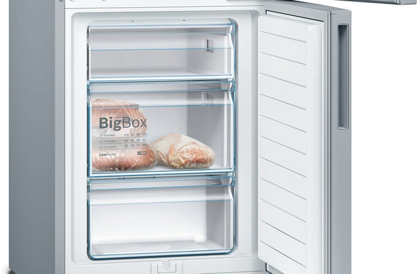 Bosch KGV33VLEAG Series 4, Free-standing fridge-freezer with freezer at bottom, 176 x 60 cm, Stainless steel look-5