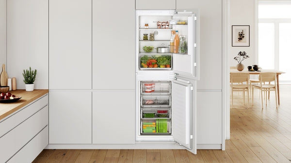 Series 2, Built-in fridge-freezer with freezer at bottom, 177.2 x 54.1 cm, flat hinge-7
