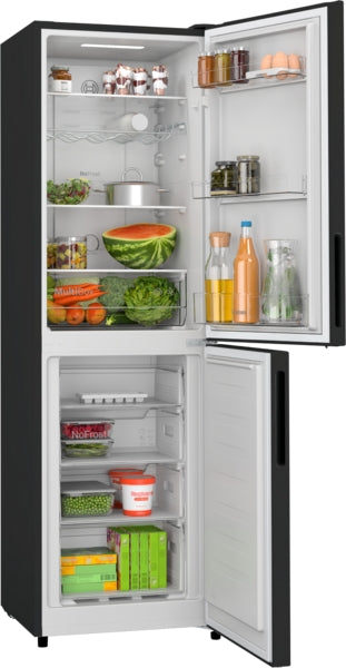 Bosch KGN27NBEAG Series 2, Free-standing fridge-freezer with freezer at bottom, 182.4 x 55 cm, Black-3