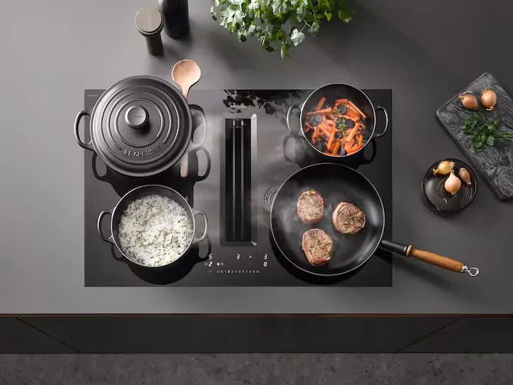Miele KMDA7676FL-U 80cm Wide Venting Hob - Black