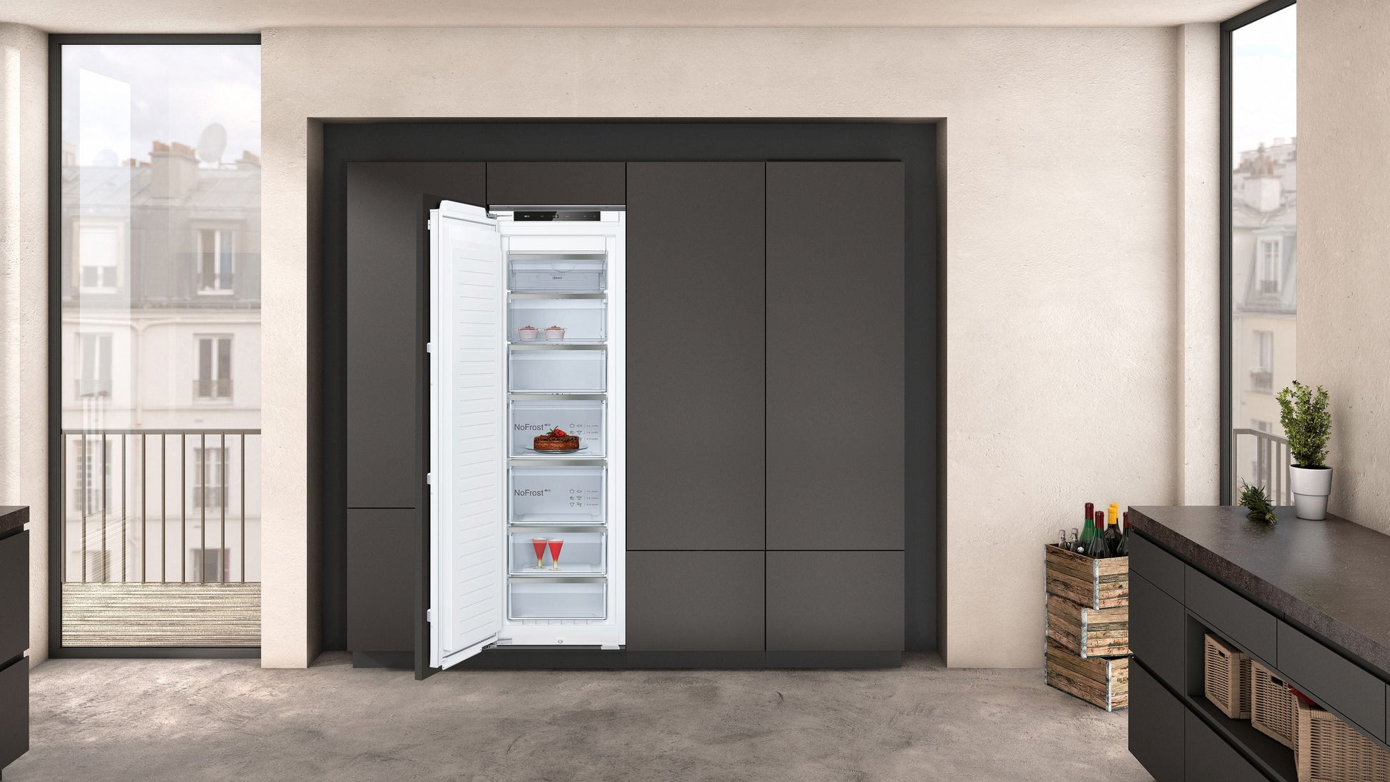 Neff Built in Single door freezers 177cm Height N 90 GI7815NE0