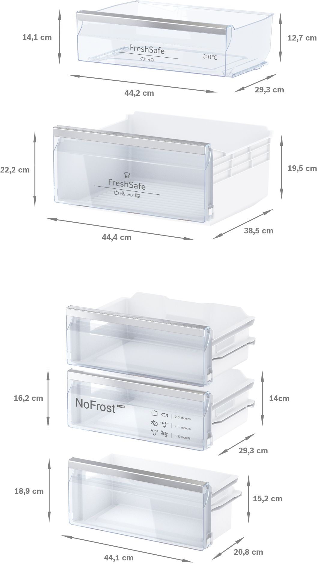 Neff Built in Bottom Freezers - NoFrost N 50 KI7862FE0G