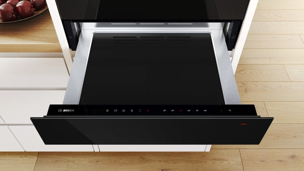 Bosch BIC7101B1B Series 8, Built-in warming drawer, 60 x 14 cm, Black