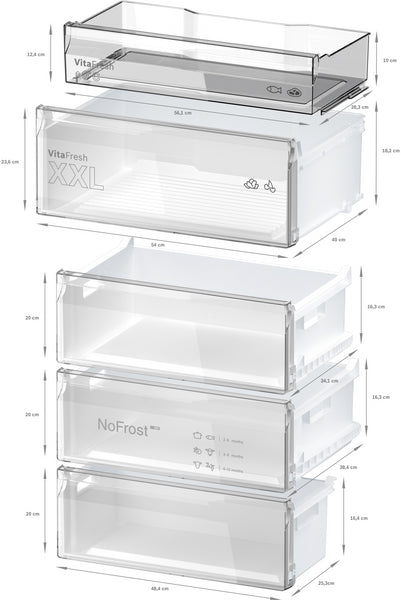 Bosch KGN492LDFG Series 4, Free-standing fridge-freezer with freezer at bottom, 203 x 70 cm, Stainless steel look-18