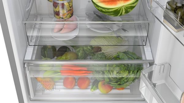 Bosch KGN492LDFG Series 4, Free-standing fridge-freezer with freezer at bottom, 203 x 70 cm, Stainless steel look-3