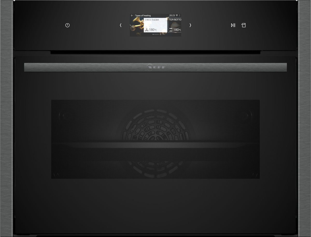 N 90, Built-in compact oven with steam function, 60 x 45 cm, Graphite-Grey product photo (21107326_C24FS31G0B_STP_def.jpg)