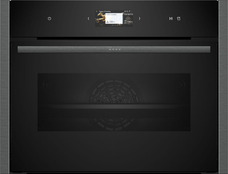N 90, Built-in compact oven with steam function, 60 x 45 cm, Graphite-Grey product photo (21107326_C24FS31G0B_STP_def.jpg)