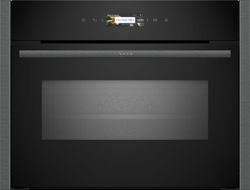 Neff N 70 C24MR21G0B Built-in compact oven with microwave function, 60 x 45 cm, Graphite-Grey product photo (21107329_C24MR21G0B_STP_def.jpg)