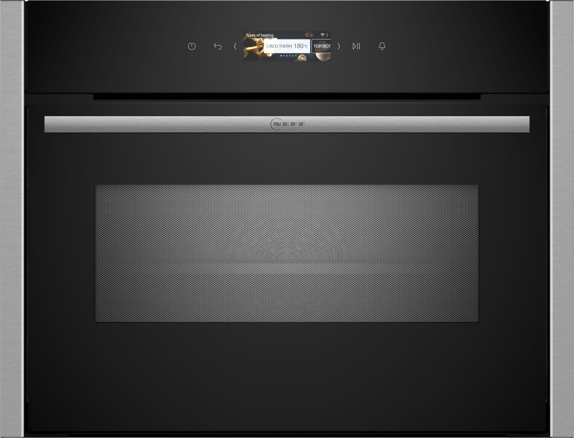 N 70, Built-in compact oven with microwave function, 60 x 45 cm, Stainless steel product photo (21107330_C24MR21N0_STP_def.jpg)