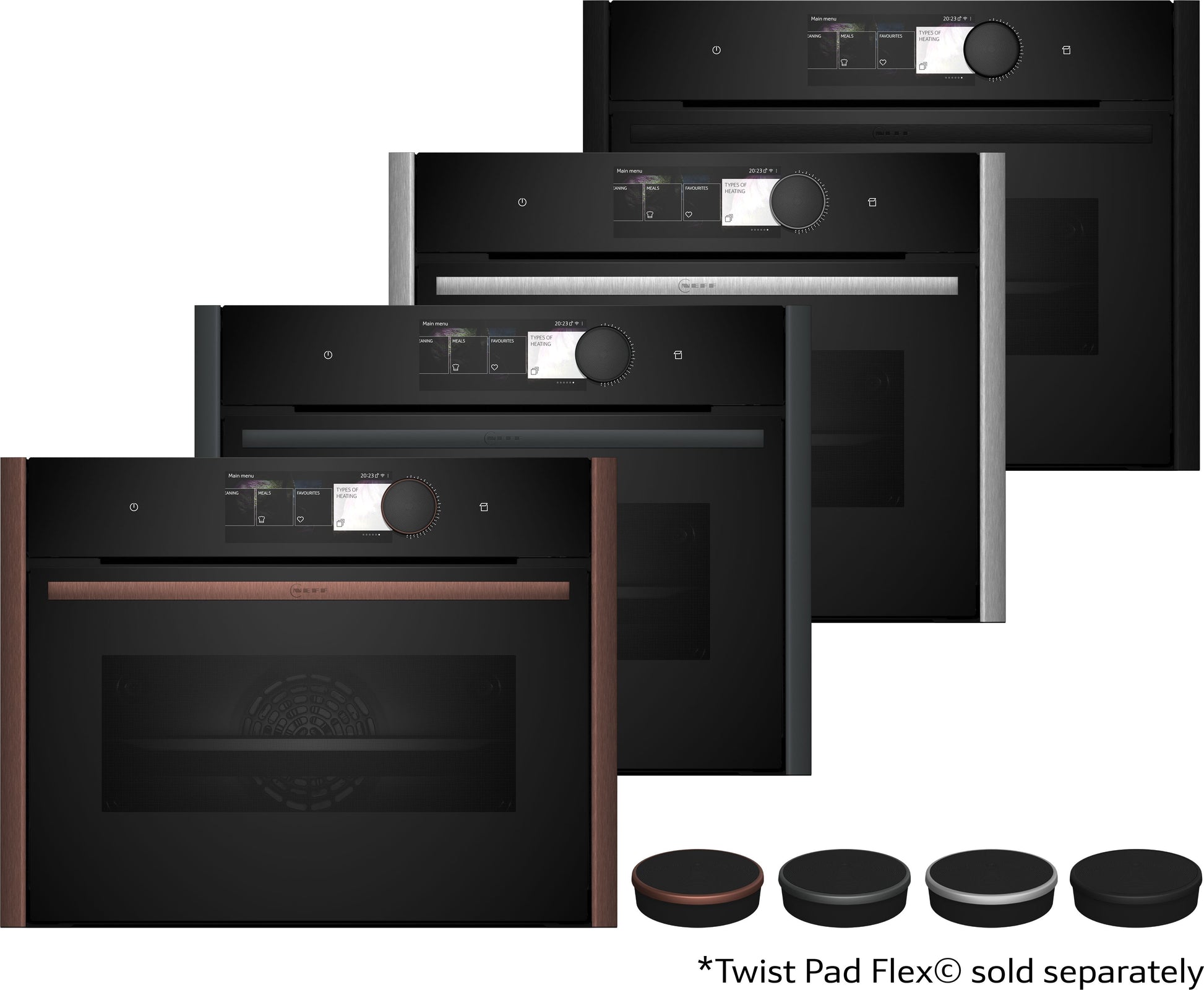 N 90, Built-in compact oven with steam function, 60 x 45 cm, Flex Design product photo (21107337_C29FY5CY0_STP_def.jpg)