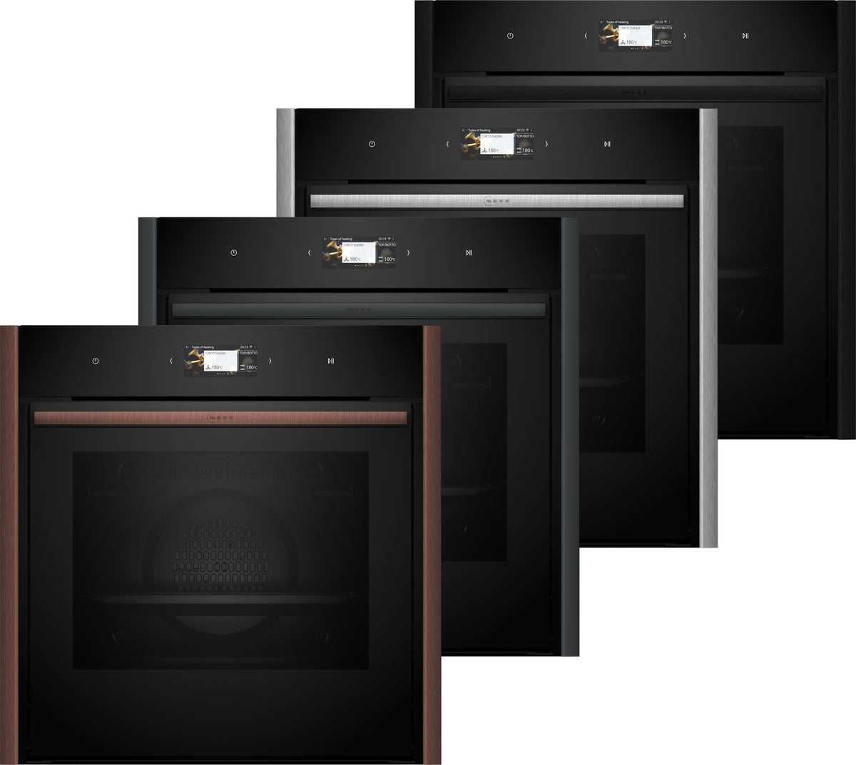 Neff Slide & Hide Single Pyrolytic Ovens with Flex Design- trim, handle and Twist Pad Flex control dial accessories required (four colour options, sold separately) N 90 B69CS7MY0B