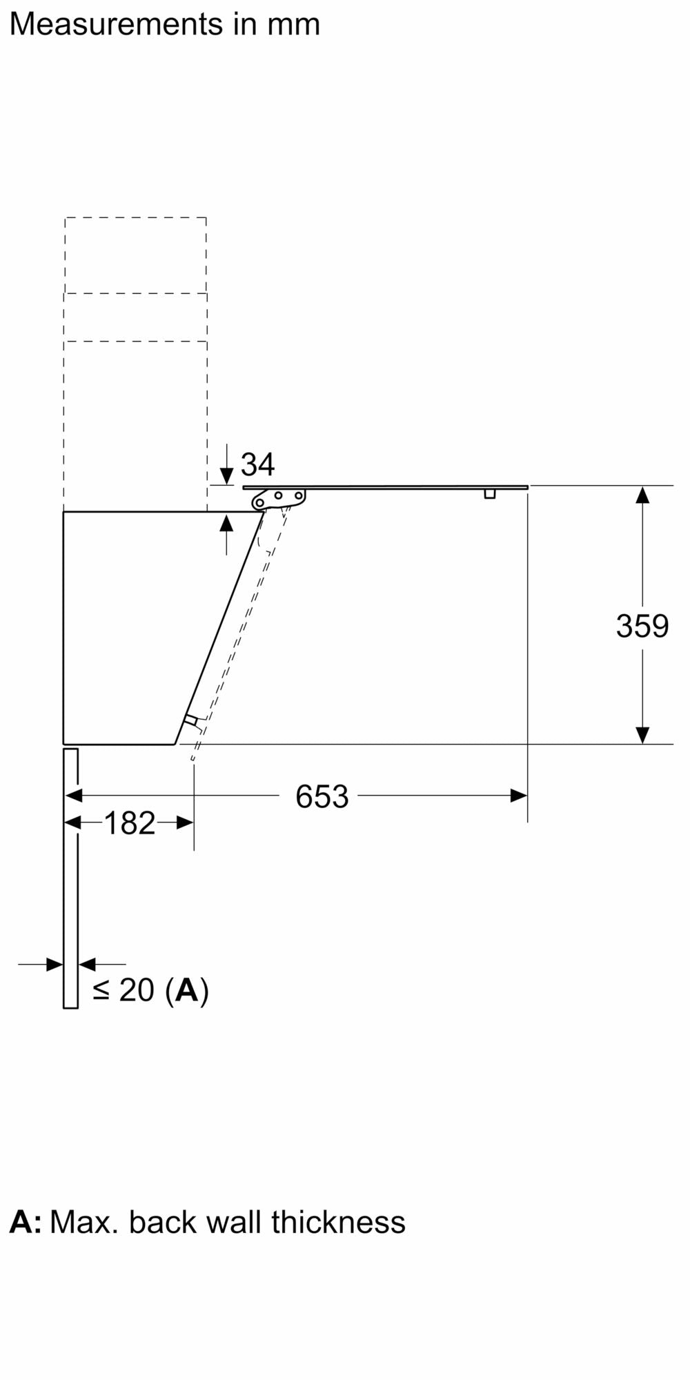 Bosch Angled Glass Chimney Hoods Series 2 DWK65DK60B