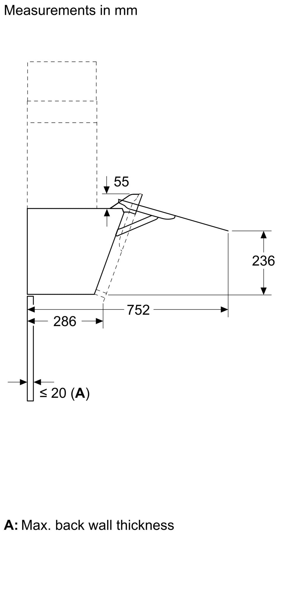 Bosch Angled Glass Chimney Hoods Series 4 DWK87FN60B