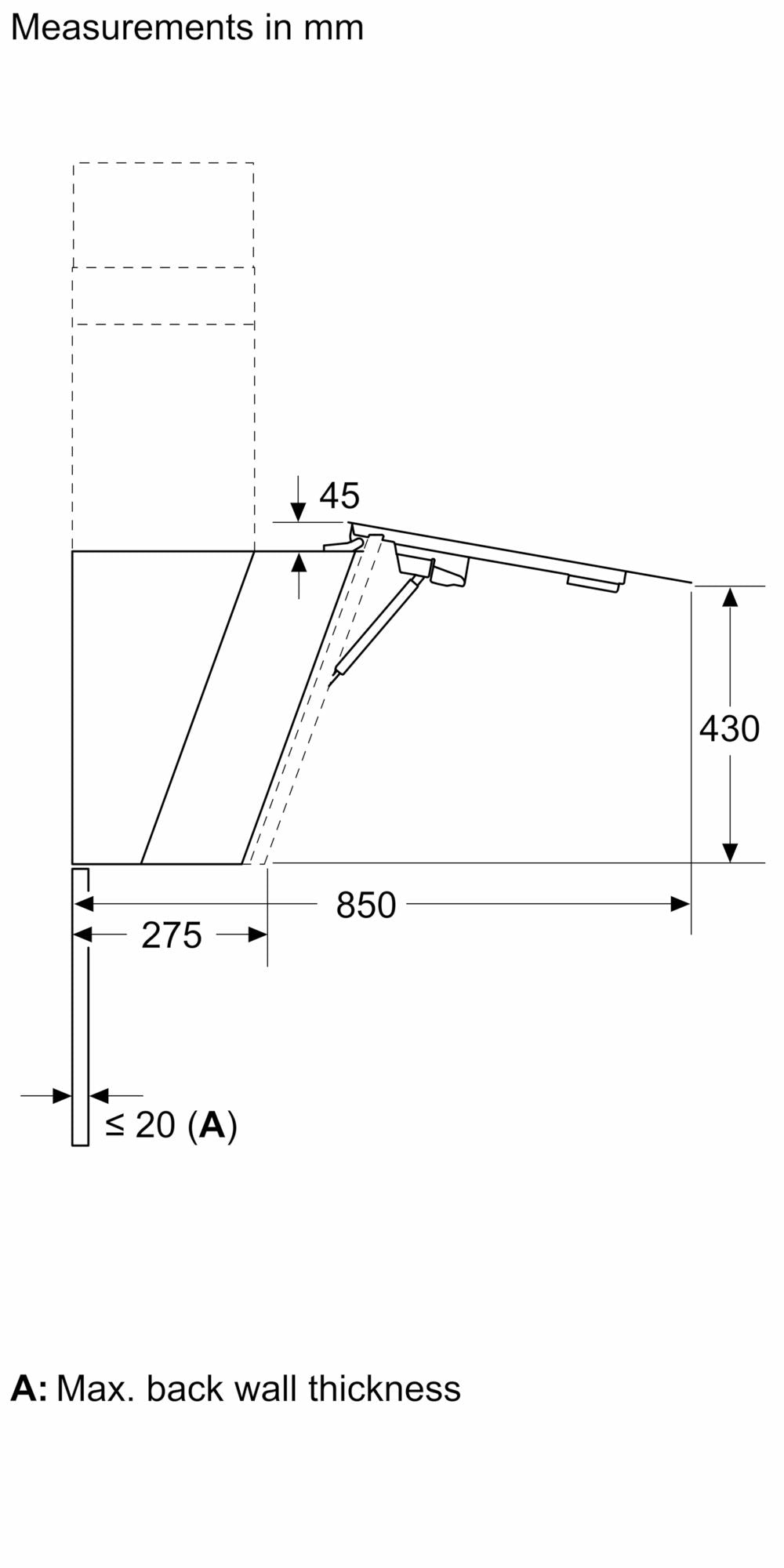 Bosch Angled Glass Chimney Hoods Series 8 DWK91LT60B
