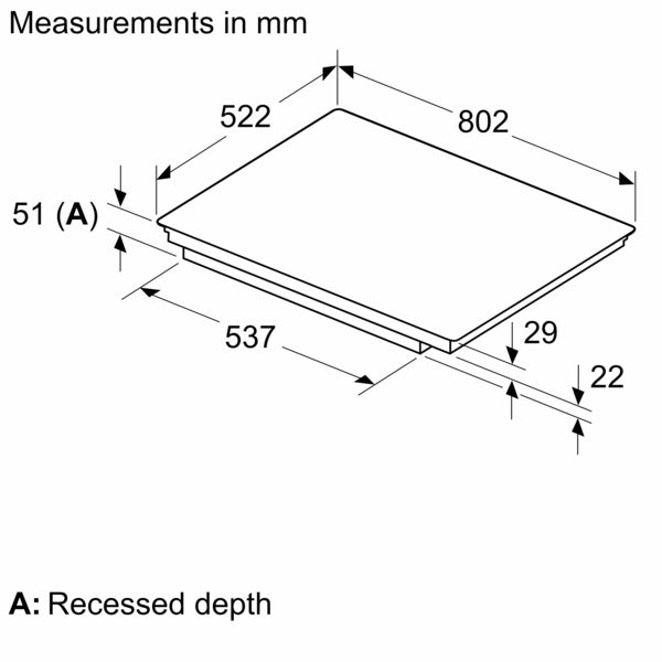 N 90, Induction hob, 80 cm, surface mount without frame-7