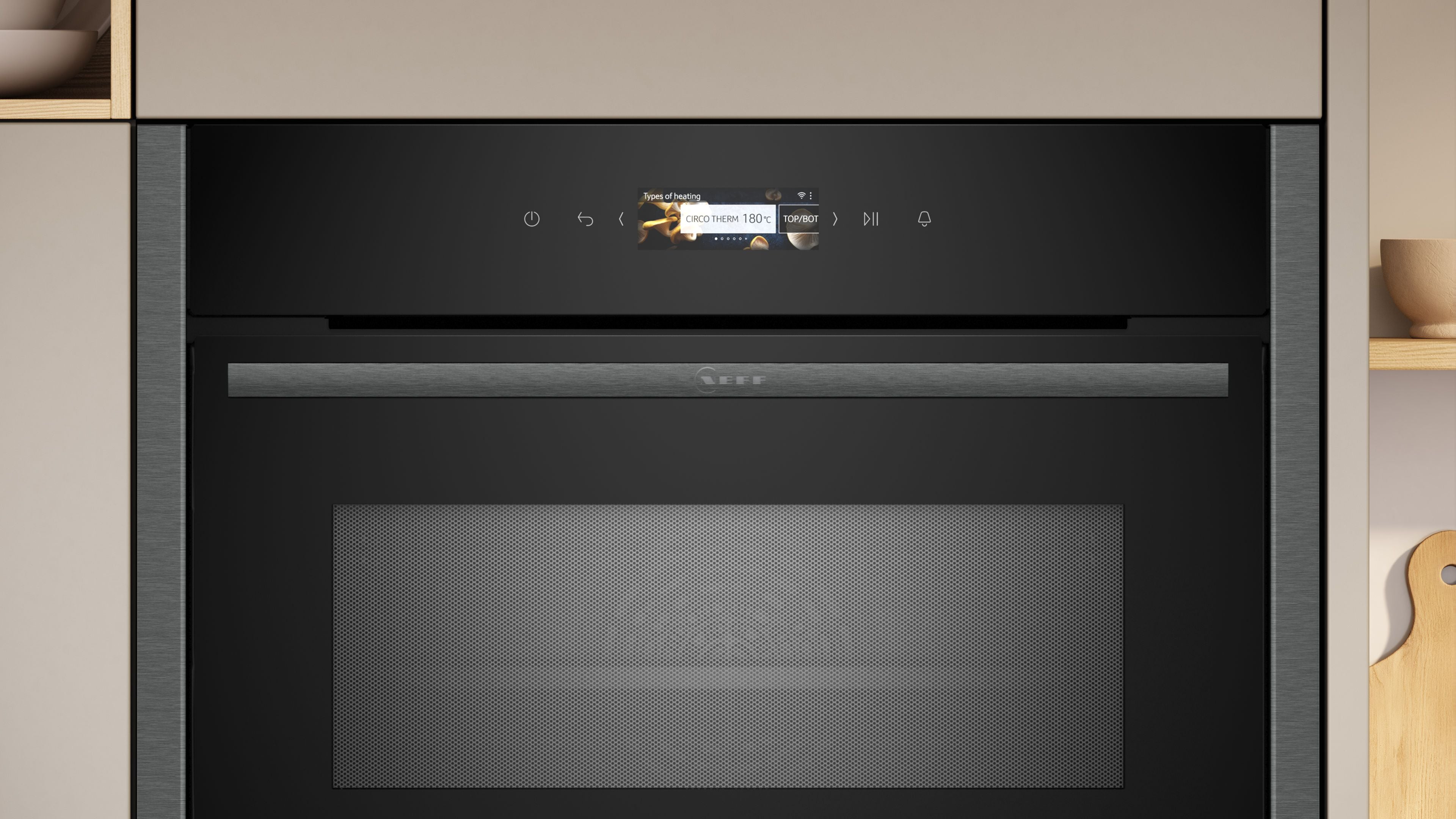 Neff N 70 C24MR21G0B Built-in compact oven with microwave function, 60 x 45 cm, Graphite-Grey product photo (21304135_C24MR21G0B_PGA1_def.jpg)