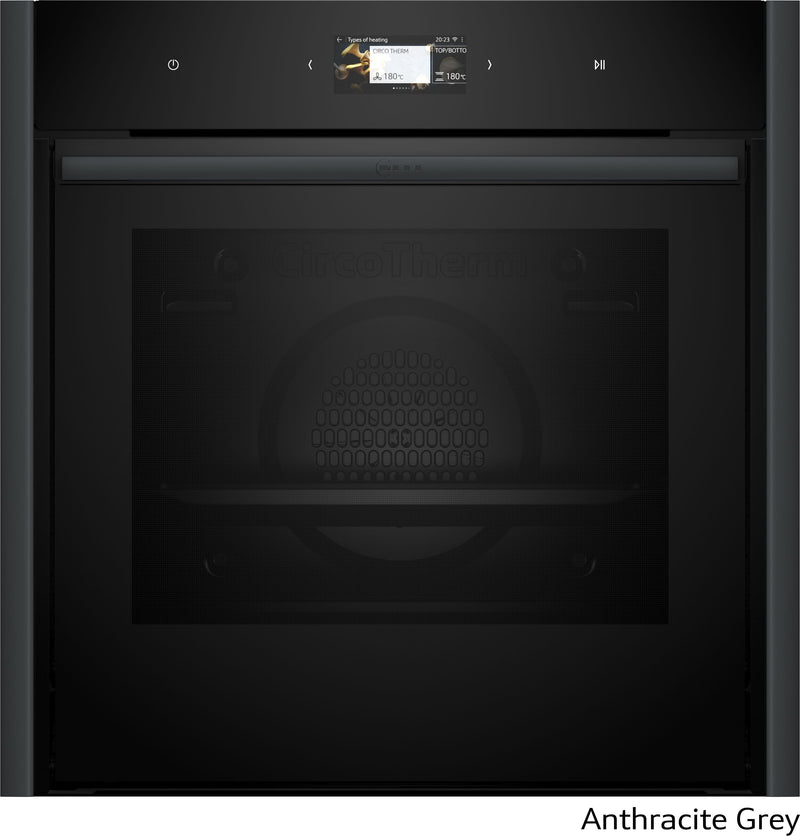 Neff Slide & Hide Single Pyrolytic Ovens with Flex Design- trim, handle and Twist Pad Flex control dial accessories required (four colour options, sold separately) N 90 B69CS7MY0B