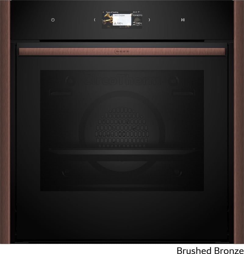 Neff Slide & Hide Single Pyrolytic Ovens with Flex Design- trim, handle and Twist Pad Flex control dial accessories required (four colour options, sold separately) N 90 B69CS7MY0B