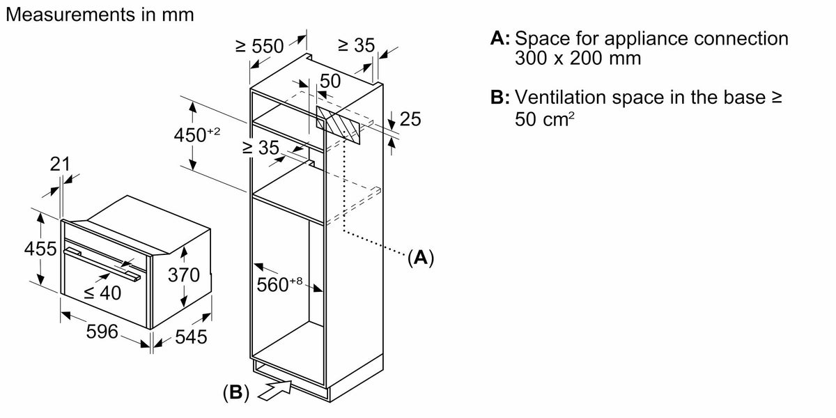 N 70, Built-in microwave oven, 60 x 45 cm, Graphite-Grey product photo (21591783_C24GR3XN1_line_drawing_en-GB.jpg)