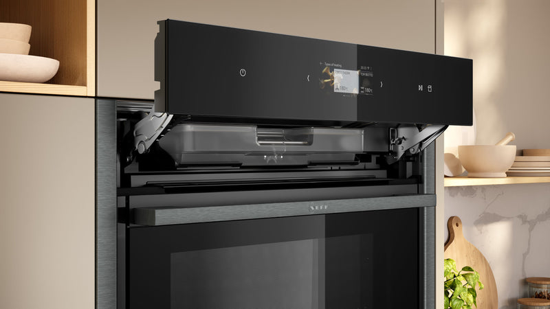 N 90, Built-in compact oven with steam function, 60 x 45 cm, Graphite-Grey product photo (21833517_B54FS33G0K_PGA4_def.jpg)