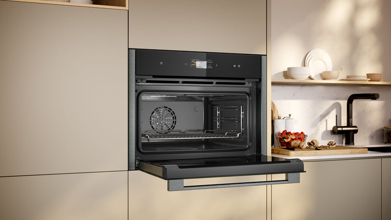 N 90, Built-in compact oven with steam function, 60 x 45 cm, Graphite-Grey product photo (21833726_C24FS31G0B_PGA3_def.jpg)