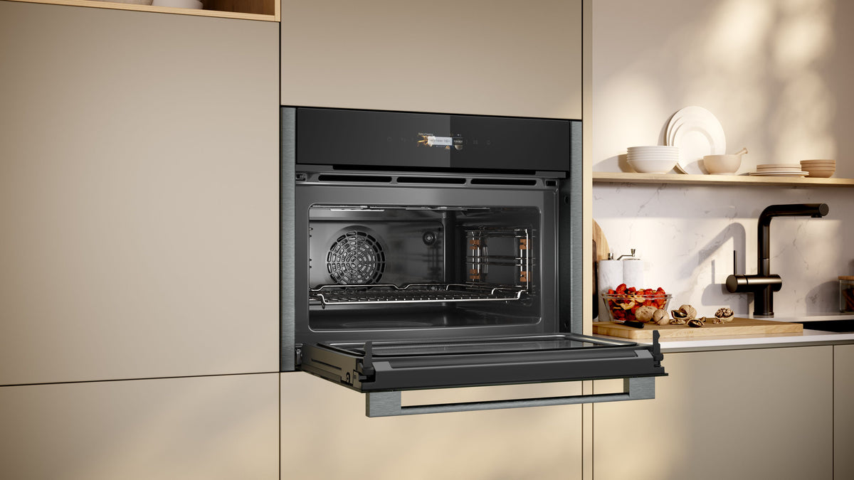 Neff N 70 C24MR21G0B Built-in compact oven with microwave function, 60 x 45 cm, Graphite-Grey product photo (21833729_C24MR21G0B_PGA3_def.jpg)