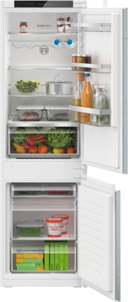 Series 4, Built-in fridge-freezer with freezer at bottom, 177.2 x 54.1 cm, sliding hinge-1