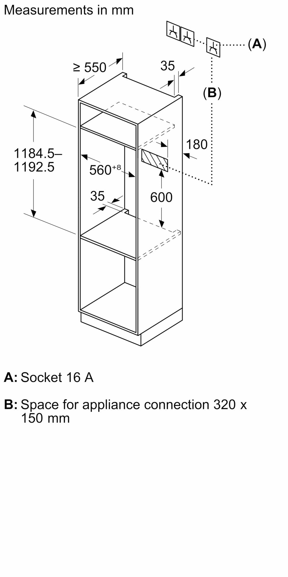 Neff Optional Seamless Combination Flex Design Installation Accessories for in-column combination of Neff Collection Models - Metallic Silver N 90 / 70 Z912BMY0