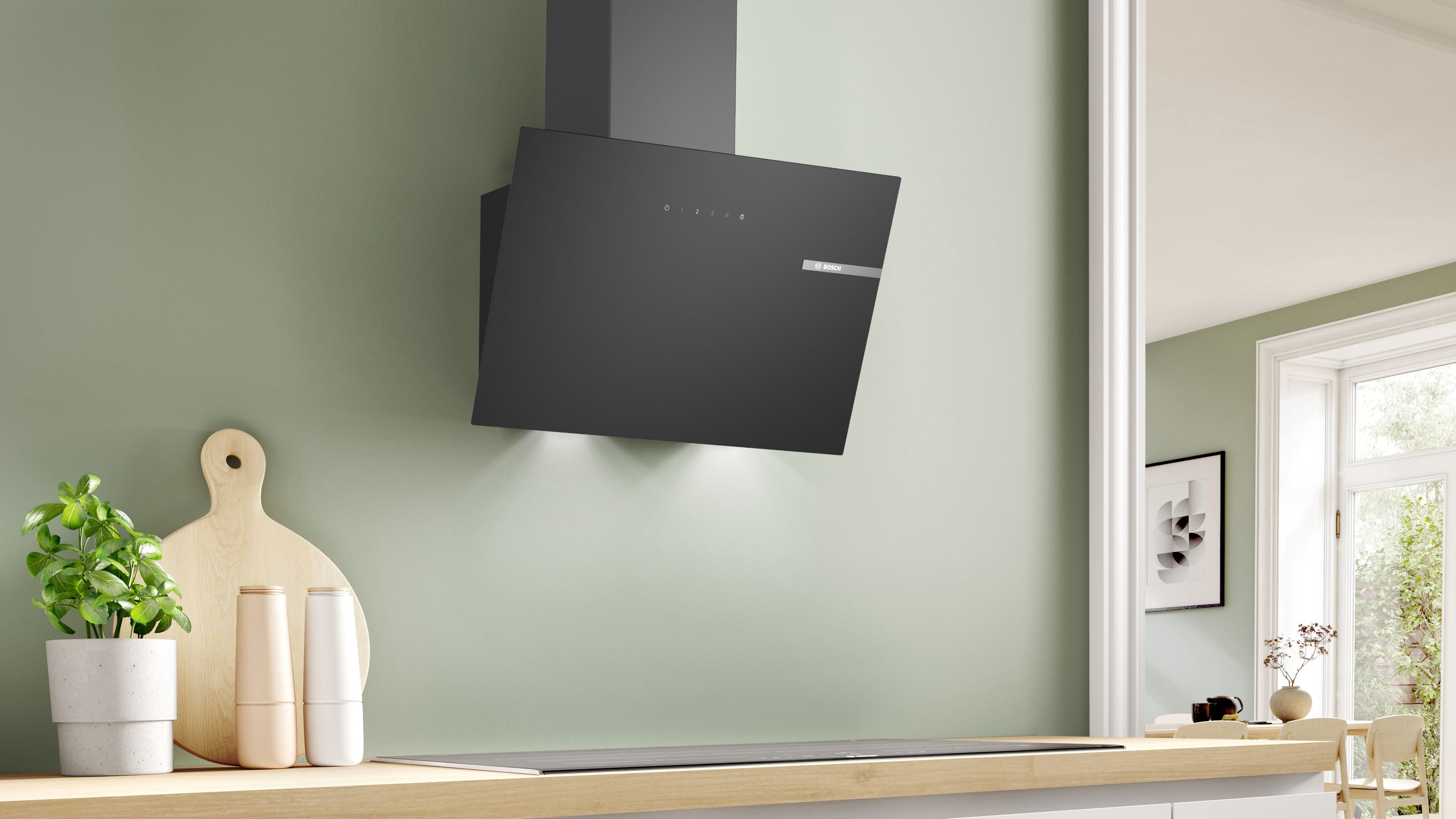 Bosch Angled Glass Chimney Hoods Series 2 DWK65DK60B