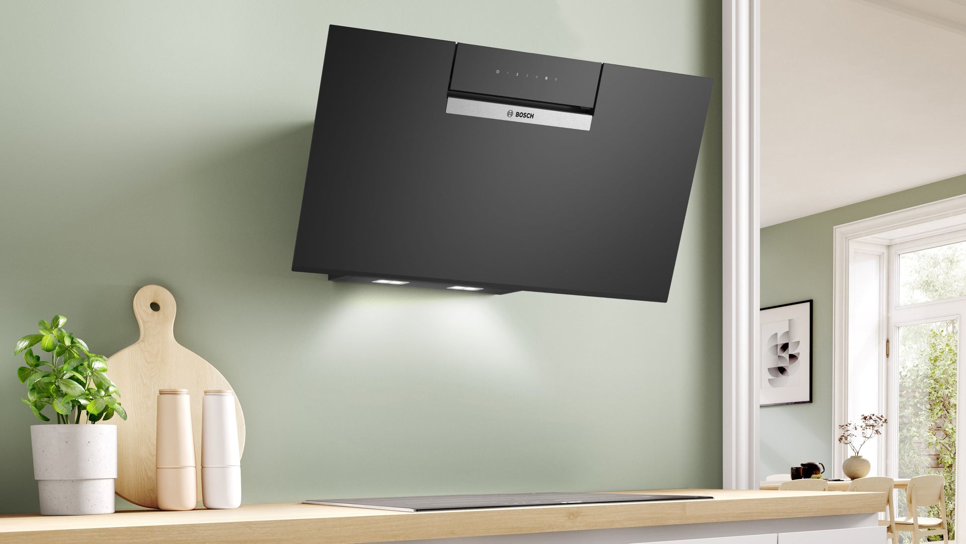 Bosch Angled Glass Chimney Hoods Series 4 DWK87FN60B