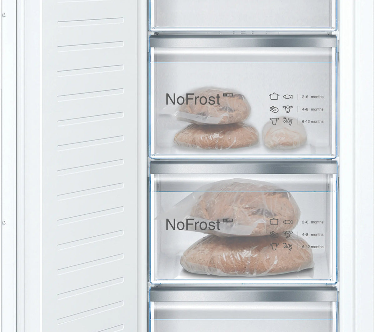 Bosch GIN81VEE0G Series 4 Built in Single door Freezers 177cm Height with Fixed Hinge-2