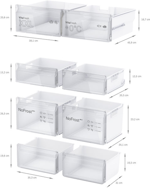 Series 4 American style, multi door fridge freezers-12