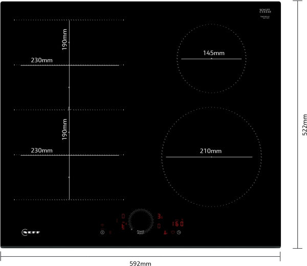 N 70, Induction hob, 60 cm, surface mount without frame-8