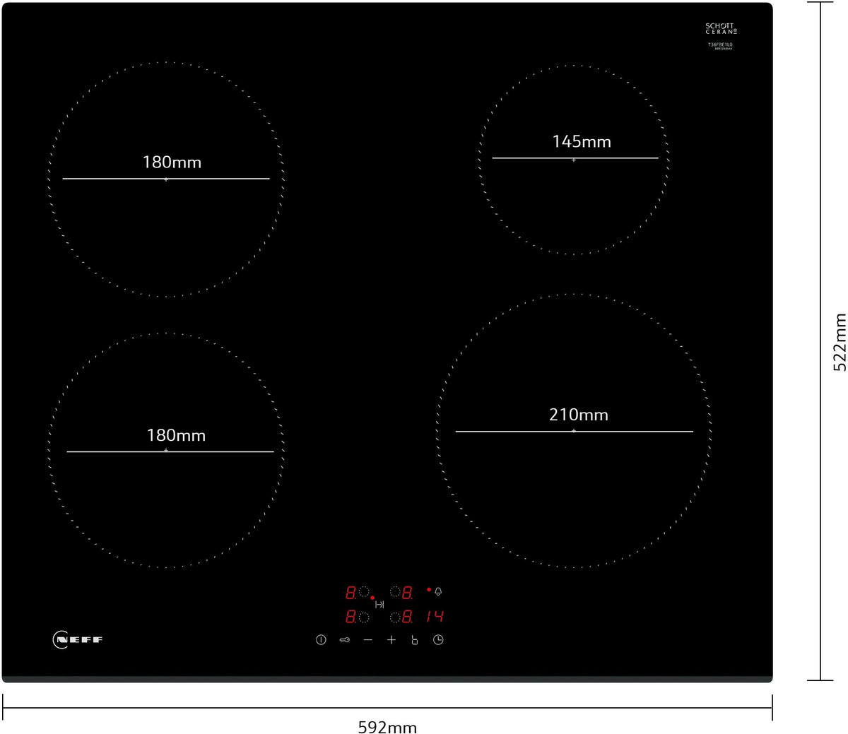 Neff Induction Hobs N 30 T36FBE1L0