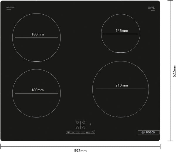 Bosch PUE611BB5B Series 4 Induction hob, 60 cm, surface mount without frame-9