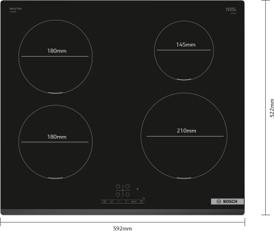 Bosch PIE631BB5E Series 4, Induction hob, 60 cm, surface mount without frame-7