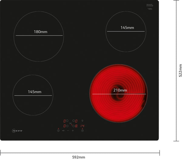 Neff T16NBE1L N 50, Electric hob, 60 cm, surface mount without frame-4