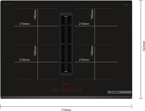 Bosch PVQ731H26E Series 6, Induction hob with integrated ventilation system, 70 cm, surface mount without frame-4